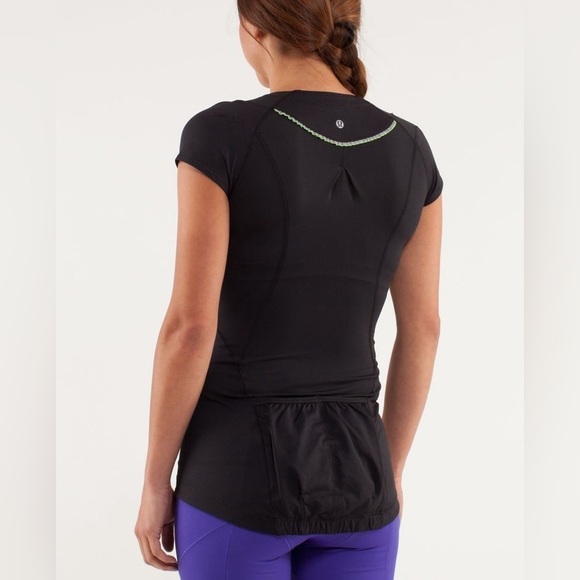 Lululemon Athletica Black Fitted Cap Sleeve T-Shirt - Picture 2 of 9